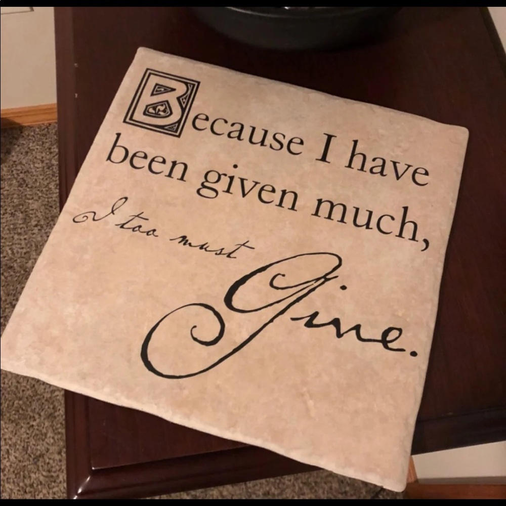 Inspirational Quote Wall Decor Tile | Rustic Farmhouse | 11.75 - Picture 2 of 2